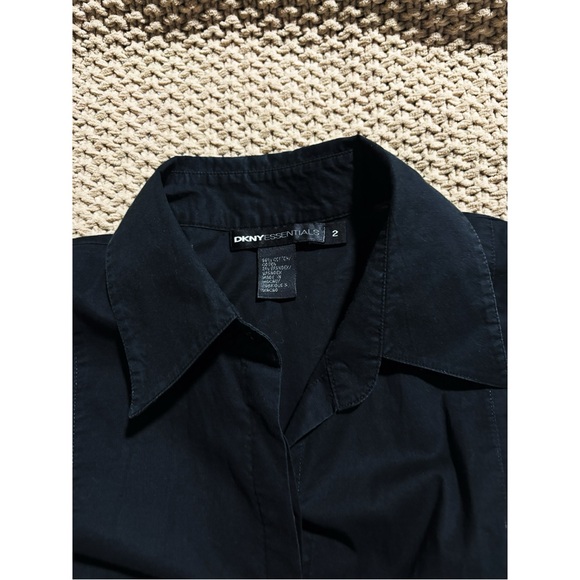 DKNY essentials black button down top - Picture 5 of 5